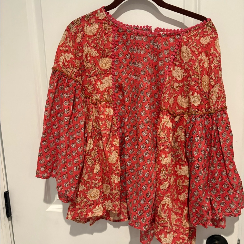 Floral Red Women's Top